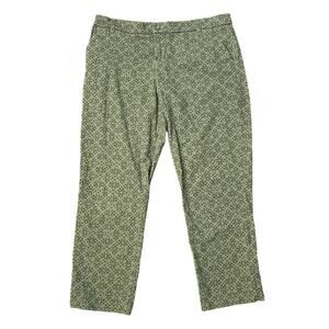 Patagonia green pattern ankle length pants size 10